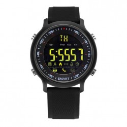 Xwatch EX-18 Smart Watch Bluetooth 4.0 Άδιάβροχο 5ATM με μαύρο πλαστικό λουράκι