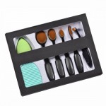 OVAL BRUSH SET & BEAUTY BLENDER SPONGE ΣΕΤ ΜΑΚΙΓΙΑΖ 7 ΤΕΜΑΧΙΩΝ