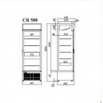 Crystal CR 500 Κάθετη Βιτρίνα Συντήρησης 477lt