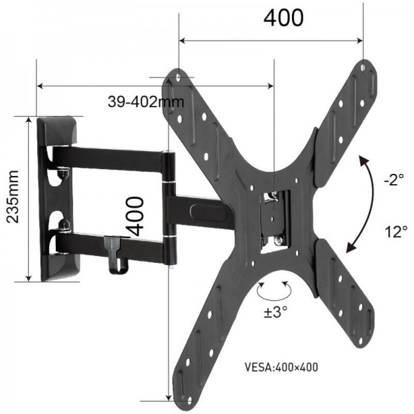 OSIO OSM-7836 ΒΑΣΗ TV 17″ – 47″