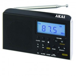 Akai AWBR-305 Φορητό Ψηφιακό Ραδιόφωνο Παγκοσμίου Λήψης με Οθόνη και Ρολόι