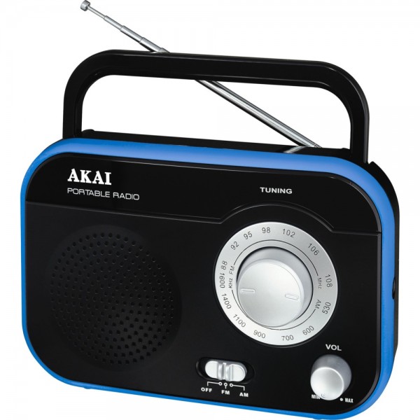 AKAI PR003A-410B ΜΑΥΡΟ ΦΟΡΗΤΟ ΡΑΔΙΟΦΩΝΟ 1W