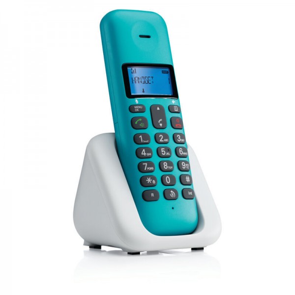 MOTOROLA T301 TURQUOISE (ΕΛΛΗΝΙΚΟ ΜΕΝΟΥ) ΑΣΥΡΜΑΤΟ ΤΗΛΕΦΩΝΟ ΜΕ ΑΝΟΙΧΤΗ ΑΚΡΟΑΣΗ