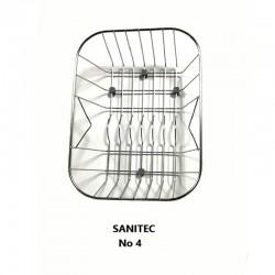 Sanitec Ανοξείδωτο Καλάθι No4 (39x30) για Νεροχύτη