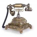 Ρετρό Τηλεφωνική Συσκευή με παραδοσιακό καντράν Αντίκα 118A Μπρονζέ