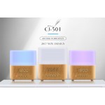 Συσκευή αρωματοθεραπείας Aroma Diffuser CJ-501 με Φωτισμό, Ηχείο Bluetooth & Ρολόι - Ξυπνητήρι Καφέ