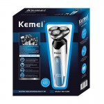 Kemei KM-5390 Επαναφορτιζόμενη Ξυριστική Μηχανή 4D 4 σε 1