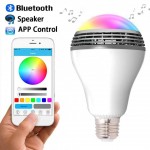 Έξυπνη λάμπα LED E27 με ηχείο και σύνδεση bluetooth που αλλάζει χρώματα και παίζει μουσική (με App)