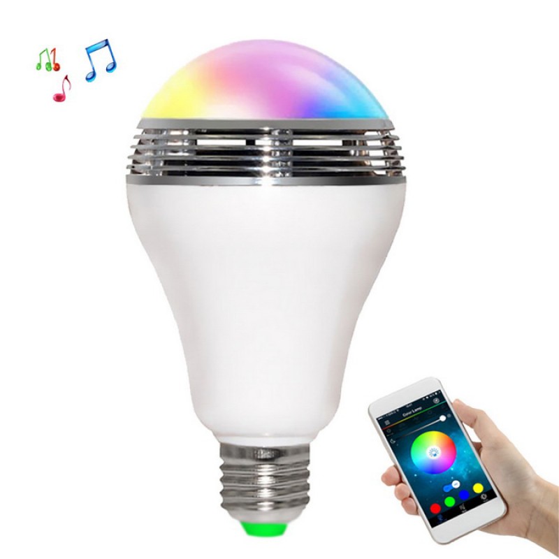 Scrutinize thumb Confront Έξυπνη λάμπα LED E27 με ηχείο και σύνδεση bluetooth που αλλάζει χρώματα και  παίζει μουσική (με App γ