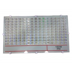 LED SLIM Προβολέας SMD Λευκό Γυαλί 150W Αδιάβροχος IP 66, 13500 Lumens