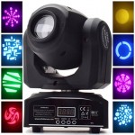 Spot LED Moving Head Gobos Stage Light DMX512 30W RGBW