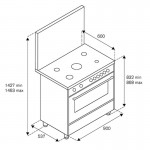 La Germania TUP9 42 61 D X Inox Μικτή Κουζίνα