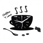 Ρολόι Τοίχου Do It Yourself Coffe Time Black