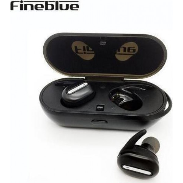FINEBLUE TWS-R9 Ασύρματα Ακουστικά με Bluetooth, Μικρόφωνο και Βάση Φόρτισης