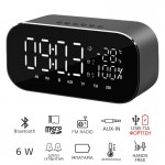 Akai ABTS-S2 BK Ξυπνητήρι και ηχείο Bluetooth με Aux-In, micro SD, ραδιόφωνο και USB για φόρτιση