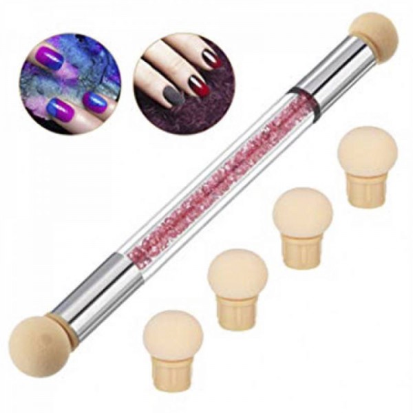 NAIL BRUSH OMBRE SPONGE ART TOOL- ΠΙΝΕΛΟ ΝΥΧΙΩΝ ΜΕ 6 ΚΕΦΑΛΕΣ ΟΕΜ