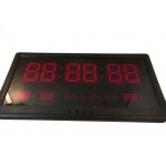 Ρολόι-Θερμόμετρο-Ημερολόγιο τοίχου Led JH-4825, 48 cm x 25 cm x 3cm