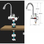 Ηλεκτρικός ταχυθερμαντήρας νερού με βρύση και τηλέφωνο μπάνιου - Ταχυθερμοσίφωνας LZ-008