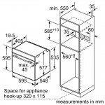 Bosch HBG633NB1 Εντοιχιζόμενος Φούρνος Άνω Πάγκου