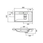 Karag Quattro 8080 Νιπτήρας Κρεμαστός 80x45