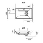 Karag Quattro 8060 Νιπτήρας Κρεμαστός 60X38