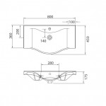 Karag Basic 7080 Νιπτήρας Κρεμαστός 80x45