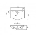 Karag Basic 7065 Νιπτήρας Κρεμαστός 65x45