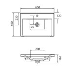 Karag Sava 2065 Νιπτήρας Κρεμαστός 65X46