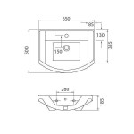 Karag Bianna 4844 Νιπτήρας Κρεμαστός 65X50