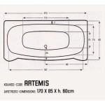 SANITEC ARTEMIS 580 Μπανιέρα 170x85x60(h)cm