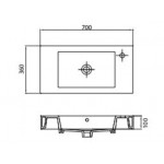 Karag Minos 4054 Νιπτήρας κρεμαστός 70x36