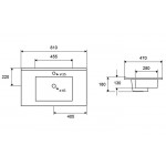 Karag LT 7506-80 Nιπτήρας Πορσελάνη Επίπλου 810x470x180mm