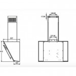 Karag CTW 30 90 Επίτοιχη Καμινάδα Κουζίνας 90cm