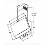 Karag CTW 30 90 Επίτοιχη Καμινάδα Κουζίνας 90cm