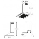 Karag CTW 10 90 Επίτοιχη Καμινάδα Κουζίνας 90cm