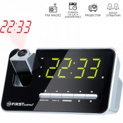 First Austria FA-2421-7 Ψηφιακό Ξυπνητήρι με Προτζέκτορα, Ραδιόφωνο και Διπλή Αφύπνιση με Επιλογή Ημερών