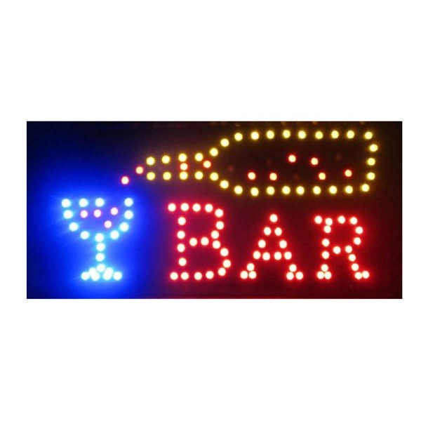 Φωτιζόμενη Διαφημιστική Πινακίδα – Επιγραφή LED με Εφέ Κίνησης - BAR