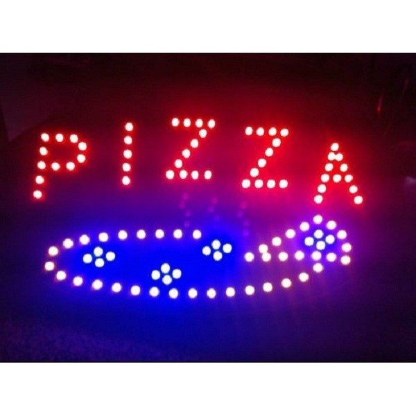 Φωτιζόμενη Διαφημιστική Πινακίδα – Επιγραφή LED με Εφέ Κίνησης - Pizza