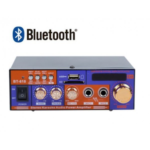 OEM BT-618 MINI ΣΤΕΡΕΟΦΩΝΙΚΟΣ ΡΑΔΙΟΕΝΙΣΧΥΤΗΣ ME BLUETOOTH