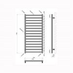 KARAG KARNAK 1000 8,5x50x100cm Θερμαντικό Σώμα Μπάνιου