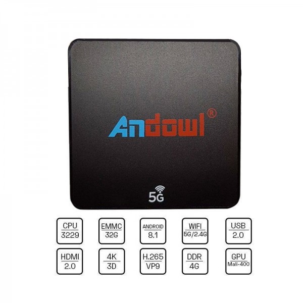 ANDOWL Q M6 SMART BOX 4K 5G ANDROID 8.1 4GB/ 32GB