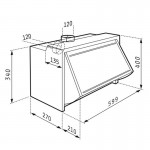 Pyramis Essential Turbo 60 Πτυσσόμενος Απορροφητήρας Λευκός 065023701