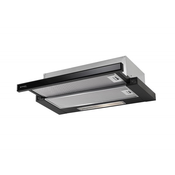 Pyramis Ecoline 60 Συρόμενος Απορροφητήρας Inox & Μαύρο Γυαλί