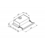 Pyramis Ecoline 60 Συρόμενος Απορροφητήρας Inox & Μαύρο Γυαλί