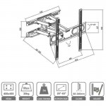 OSIO OSM-5865 ΒΑΣΗ ΤΗΛΕΟΡΑΣΗΣ 26″ – 65″ – VESA 400 X 400