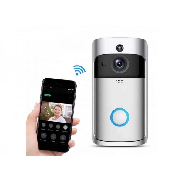 Δικτυακό Κουδούνι Πόρτας, WiFi, Full HD Κάμερα - Video Doorbell Two-way Audio EKN-V5-SL