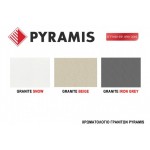 Pyramis Pyragranite Kartesio 100x50cm Plus Γρανιτένιος Νεροχύτης Ένθετος Με 1 Γούρνα Και Ποδιά Αντιστρεφόμενος Iron Grey