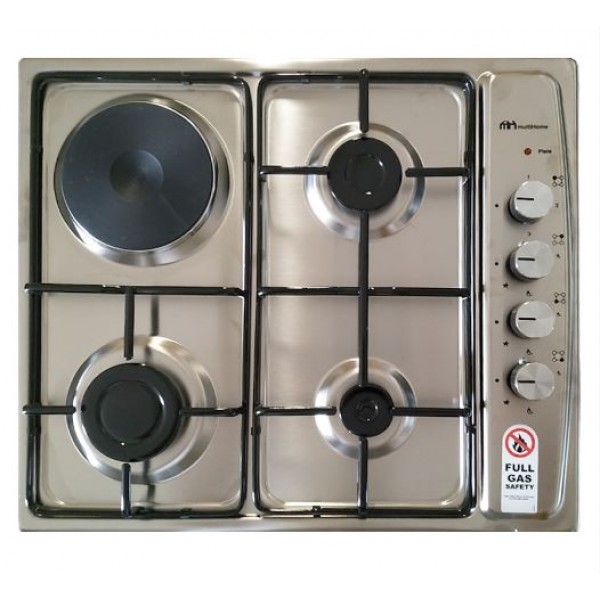 Multihome LX-412BF Inox Μικτή Εστία Αερίου