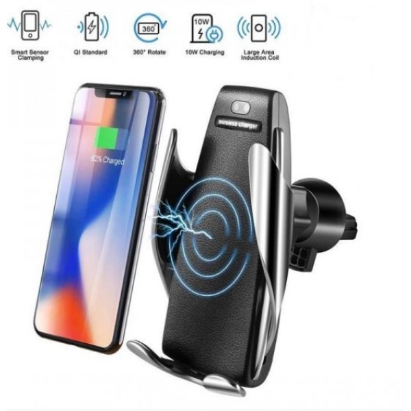 Ασύρματος Φορτιστής με Αυτόματο Κλιπ - Smart Sensor Car Wireless Charger S5