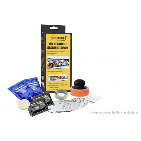 Κιτ Γυαλίσματος Και Ανανέωσης Φαναριών - Locobondso DIY Headlight Restoration Kit